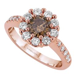 Ring 1.47 Ct. T.g.w. Diamond In 14k Rose Gold