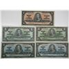 Image 1 : Bank of Canada. 1937. Lot of 5 Issued Notes.