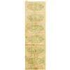 Image 2 : Central Bank of Manchukuo, ND (1944) Uncut Sheet of 6 Notes.