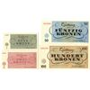 Image 2 : Theresienstadt 1943 Concentration Camp Currency Partial Set of 4 Notes.