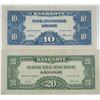 Image 2 : Bank Deutscher L_nder. 1949. Lot of 2 Issued Notes.