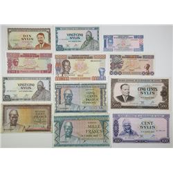 Banque Centrale de la Republique de Guinee. 1960-1998. Lot of 12 Issued Notes.