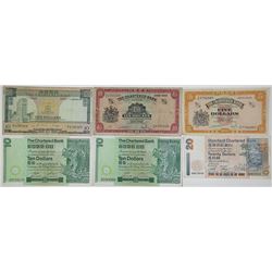 Chartered Bank. 1977-2001. Lot of 6 Issued Notes.