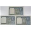 Image 1 : Government of India. 1940. Lot of 3 Issued Notes.