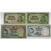 Image 1 : Government of Thailand. 1939-1942. Lot of 4 Issued Notes.