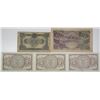 Image 2 : Government of Thailand. 1942-1946. Lot of 5 Issued Notes.