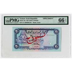 Central Bank of Yemen. ND (1973). Specimen Banknote.