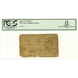 New York Colonial Currency, 1776, $10, Issued Colonial Note.