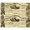 Image 1 : Bangor Mills & Manufacturing Co., 1838 I/U uncut Pair $10-$100.