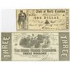 Image 1 : State of North Carolina, 1861 & 1863 Obsolete Banknote Pair.