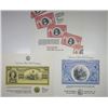 Image 1 : Intaglio Printed Trio of Philatelic & Numismatic Souvenir Cards featuring Christopher Columbus, 1992