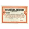 Image 1 : Consolidated Automobile Co., ca.1916-20 Specimen Stock Certificate