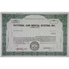 Image 1 : National Car Rental System, Inc., 1968 Specimen Stock Certificate