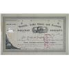 Image 1 : Seattle, Lake Shore and Eastern Railway Co. 1885 I/C Stock Certificate