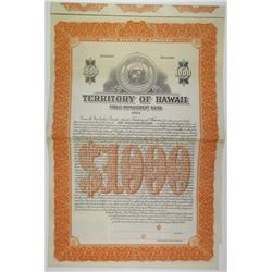 Territory of Hawaii 1924 Specimen Bond