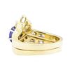 Image 3 : 1.73 ctw Sapphire And Diamond Ring And Band - 14KT Yellow Gold