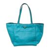 Image 2 : Prada Turquoise Blue Vitello Daino Leather Shopping Tote Bag