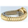 Image 4 : Rolex Ladies 18K Yellow Gold MOP Diamond Lugs President Wristwatch With Rolex Bo