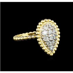 0.58 ctw Diamond Ring - 14KT Two Tone Gold