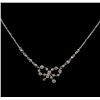Image 1 : 0.38 ctw Diamond Necklace - 14KT White Gold