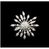 Image 2 : 14KT White Gold 0.37 ctw Diamond Ring