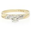 Image 1 : 14k Two Tone Gold Illusion Prong Set Transitional Diamond Solitaire Ring