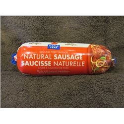 MAPLE LEAF NATURAL GROUND PORK SAUSAGE (500 G) - PER PACKAGE