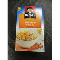 QUAKER PEACHES & CREAM INSTANT OATMEAL (8 PKGS) - PER BOX