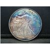 Image 1 : 2010 American Silver Eagle Monster Blue Toning Obverse and Reverse