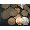 Image 2 : Large Canada Lot (18) Large Cents (26) Small Cent (4) Nickels Most are from 1910-50 Nice Mix