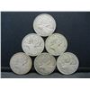 Image 1 : 1938,39,40,41,42,43 Silver Canadian Quarters  Nice Date Run