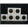 Image 1 : (6) Very Nice Old Foreign Copper Coins 1882,88 Canada Large Cent 1915 France 5C, 1916 10C 1870 Spain