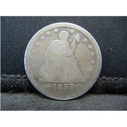 1853 Seated Quarter Better Date