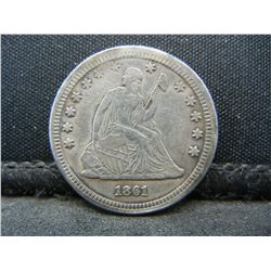 1861 Seated Quarter Strong Details