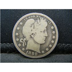 1898 O Barebr Quarter Better Date