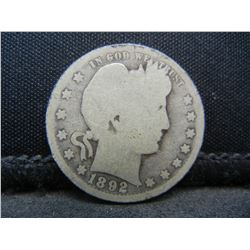 1892 O Barber Quarter Better Date