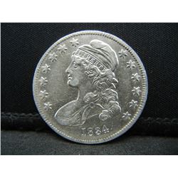 1834 Bust Half Dollar AU Strong Details