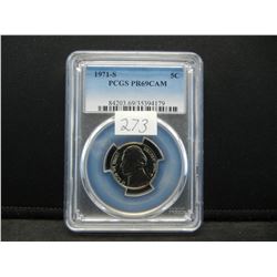 1971 S Jefferson Nickel PCGS PR69 CAMEO