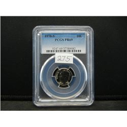 1970 S Roosevelt Dime PCGS PR69