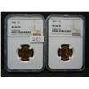 Image 1 : 1956+57 Lincoln Cents NGC MS66 RED