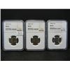 Image 1 : 1951d,52d,54d, Jefferson Nickels NGC MS66 Tough Dates