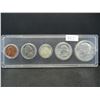 Image 1 : 1964 Year Set Uncirculated Three Silver Coins Included