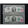 Image 1 : (2) 1976 $2.00 Consecutive Serial Numbers FDI With Stamps
