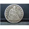 Image 1 : 1857 O Seated half Dollar VF++ Details