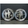 Image 1 : 1995 Olympic Games 2 Coin Proof Set Gymnast and Blind Runner