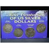 Image 1 : Two Centuries of Silver Dollars Morgan, Peace, Ike, American Silver Eagle in Presentaion Box