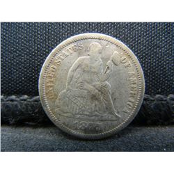 1877 Seated Dime Full Liberty