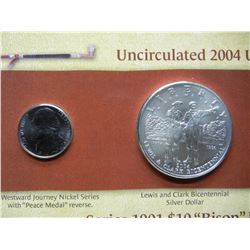 2004 Lewis and Clarg Coinage and Currency Set