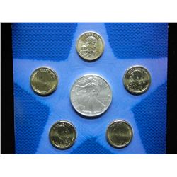 2007 U.S Uncirculated Dollar Set Including Silver Eagle