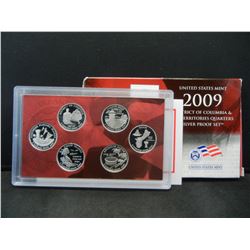 2009 US Mint District of Columbia + U.S Territories Quarters Silver Proof Set
